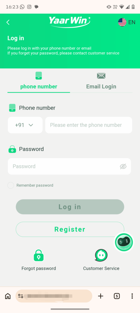 Yaar Win Login image